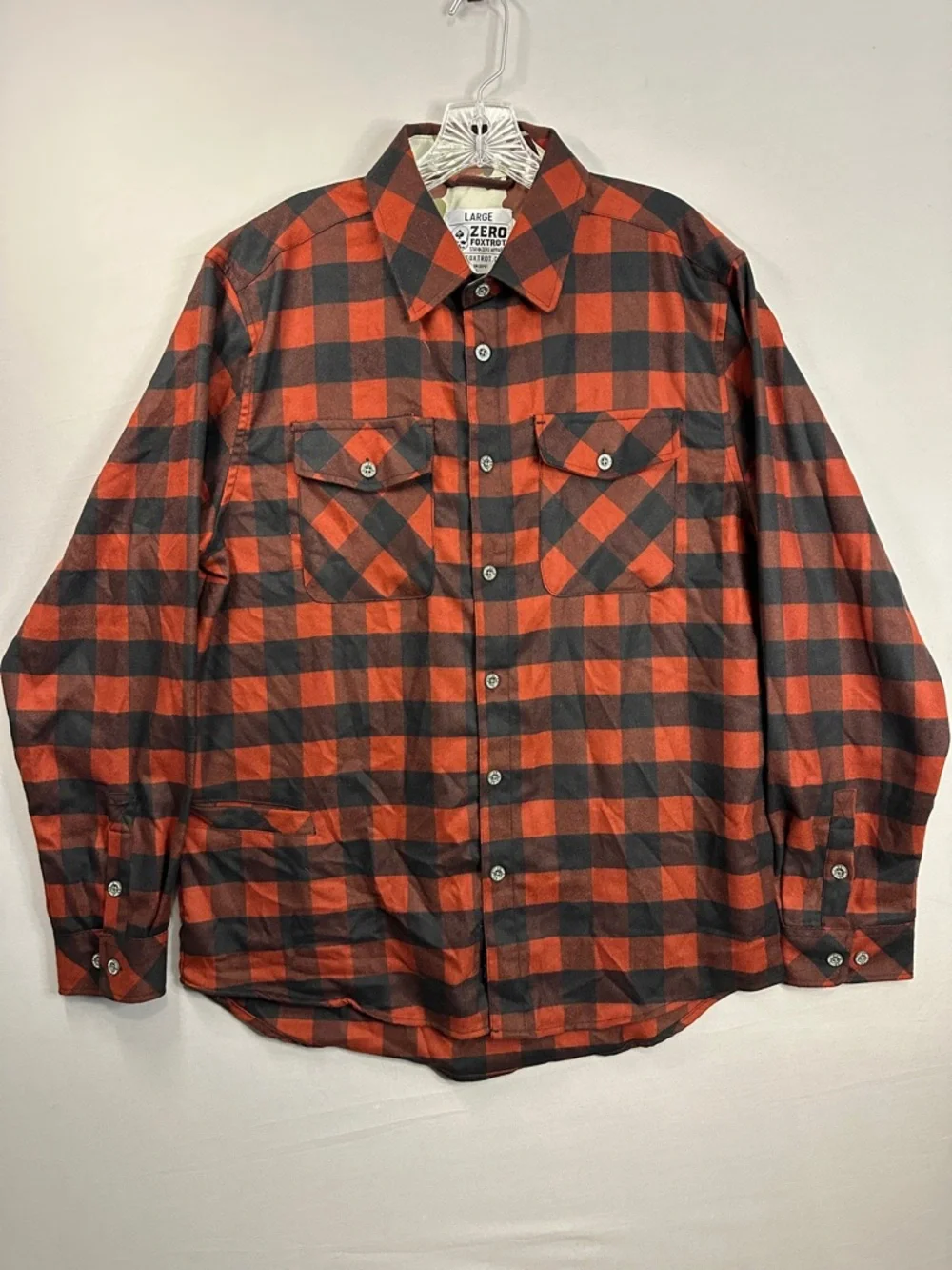 Zero Foxtrot Men’s Flannel Buffalo Check Shirt - Picture 1 of 5